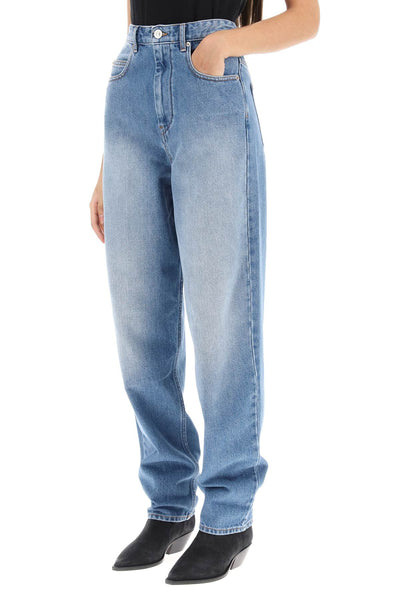 Isabel marant etoile 'corsy' loose jeans with tapered cut-3