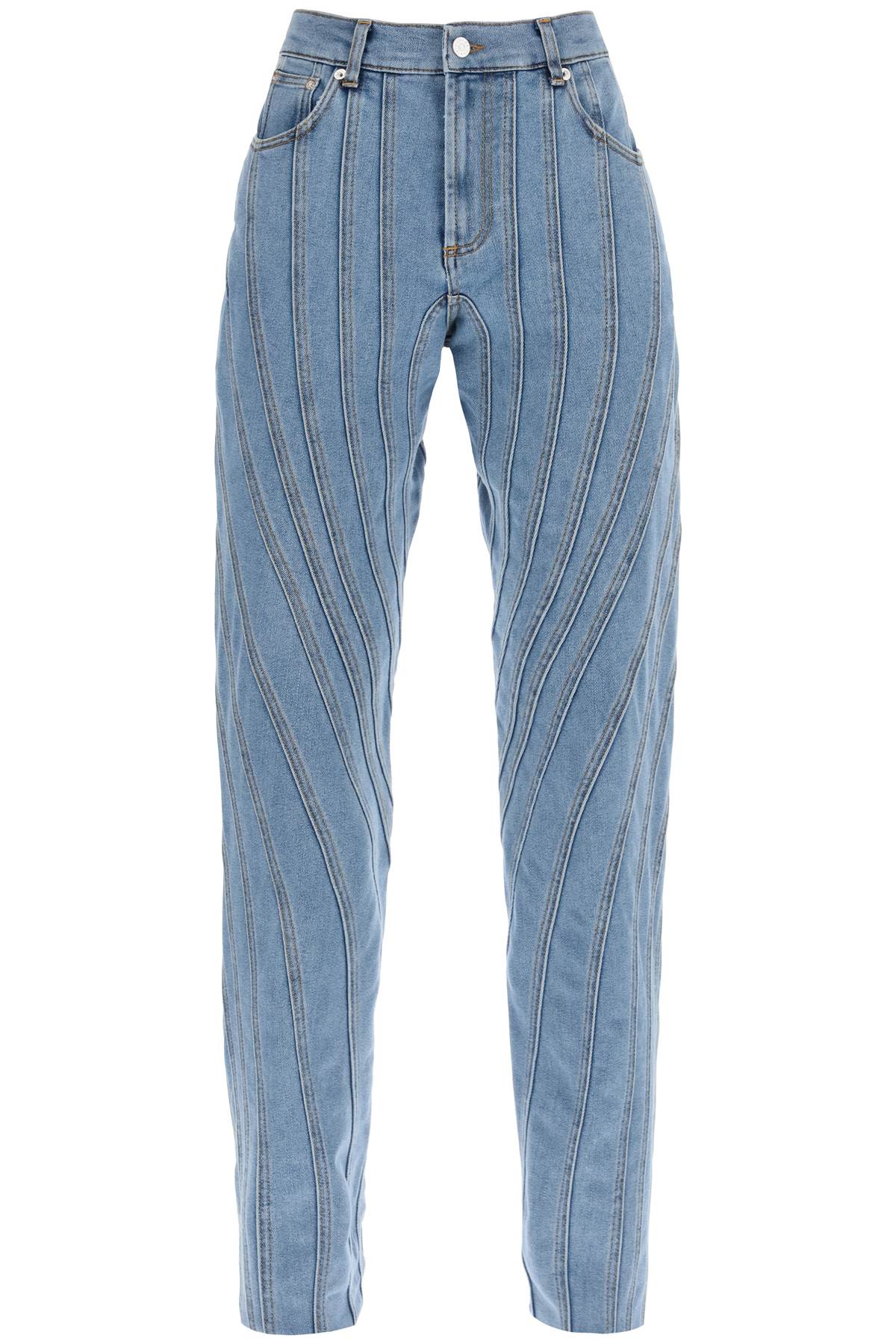 Mugler spiral baggy jeans-0