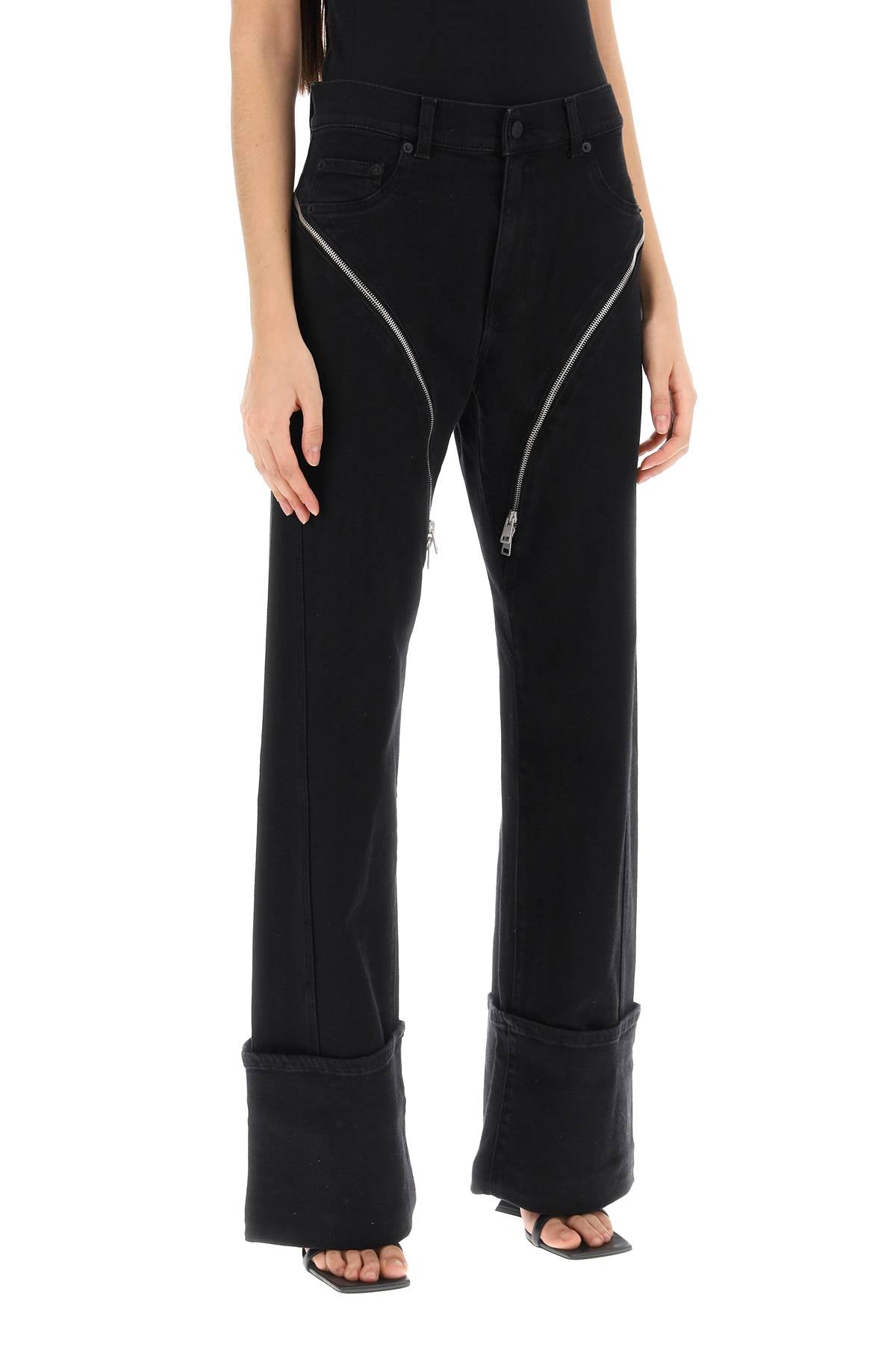 Mugler straight jeans with zippers-1