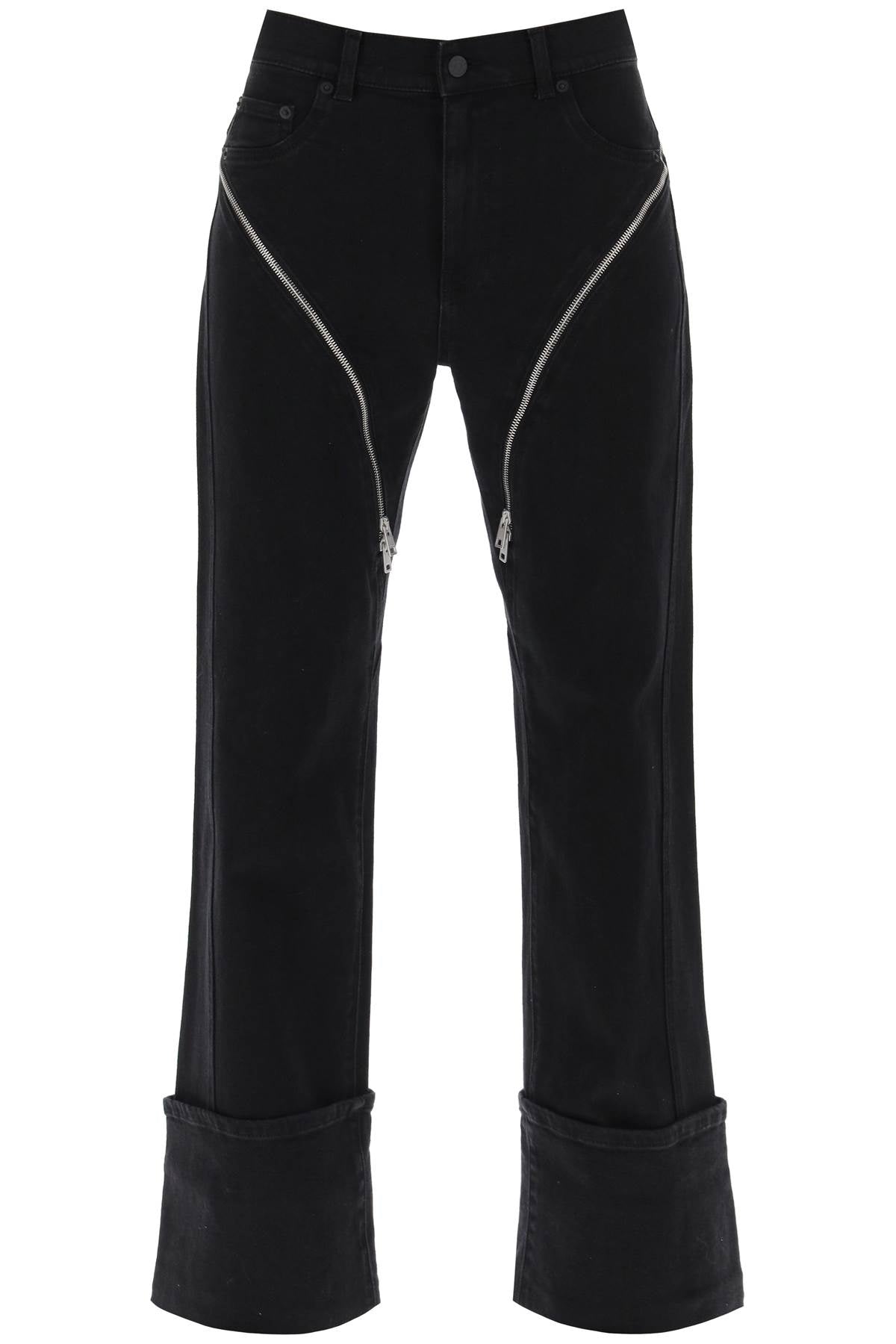 Mugler straight jeans with zippers-0