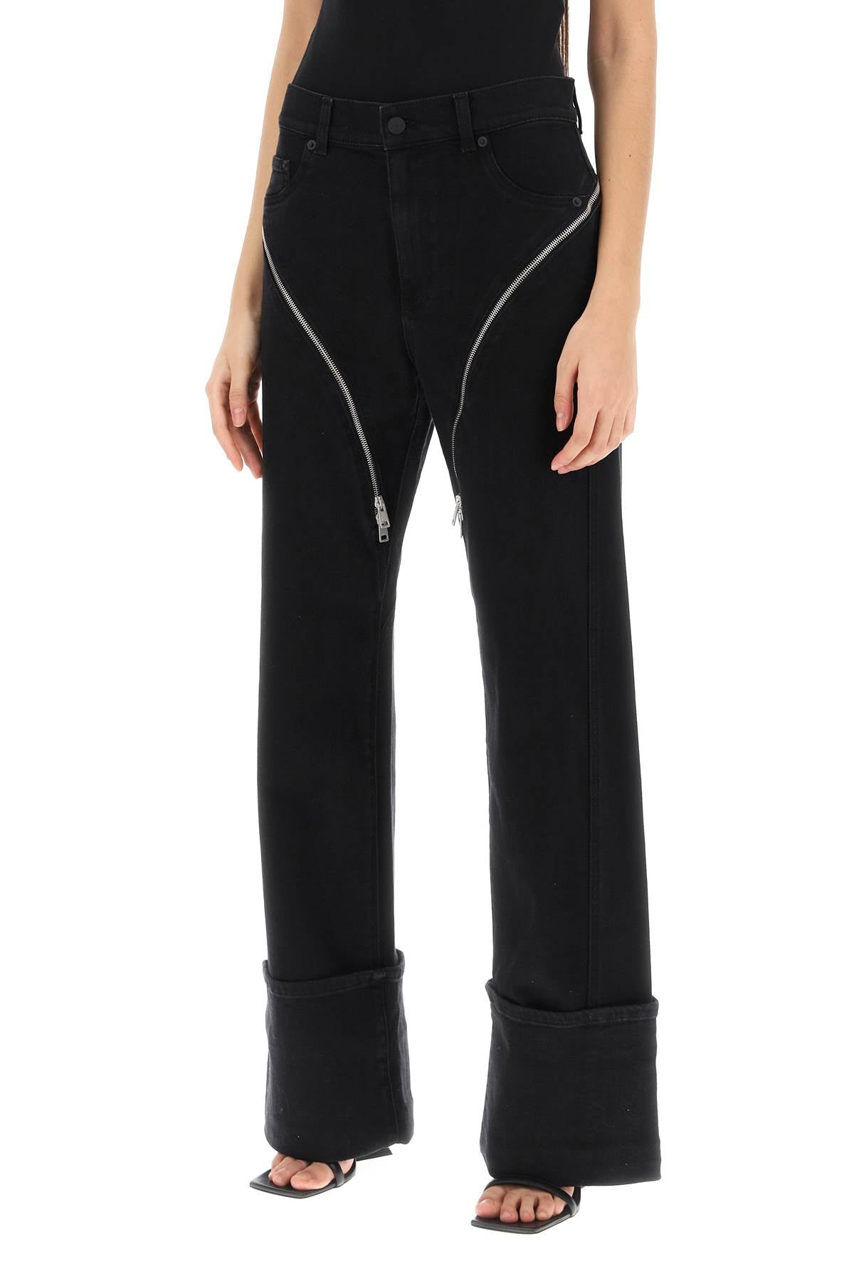 Mugler straight jeans with zippers-3