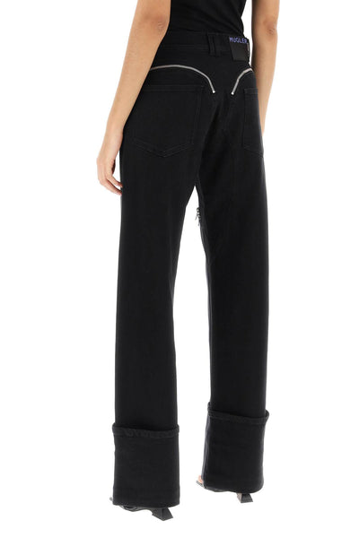 Mugler straight jeans with zippers-2