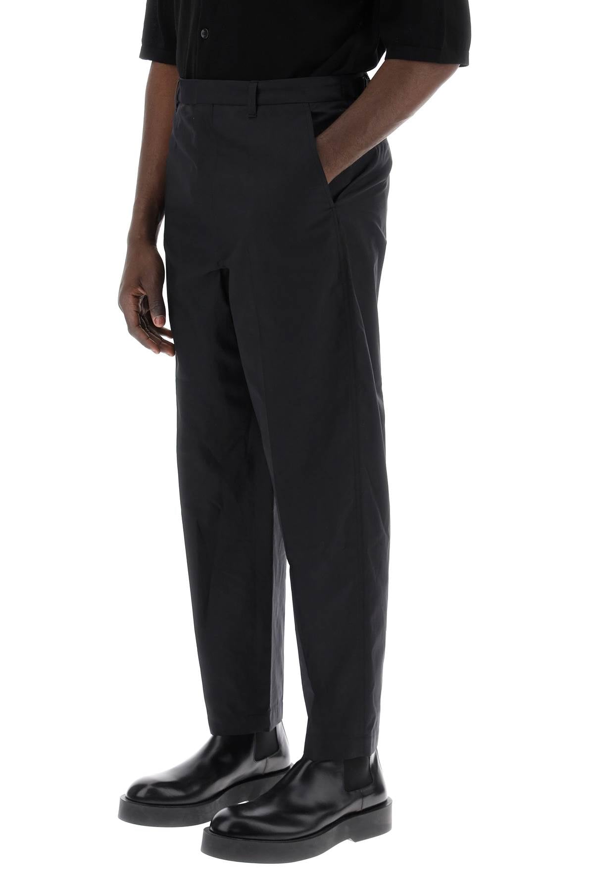 Lemaire cotton and silk carrot pants for men-3