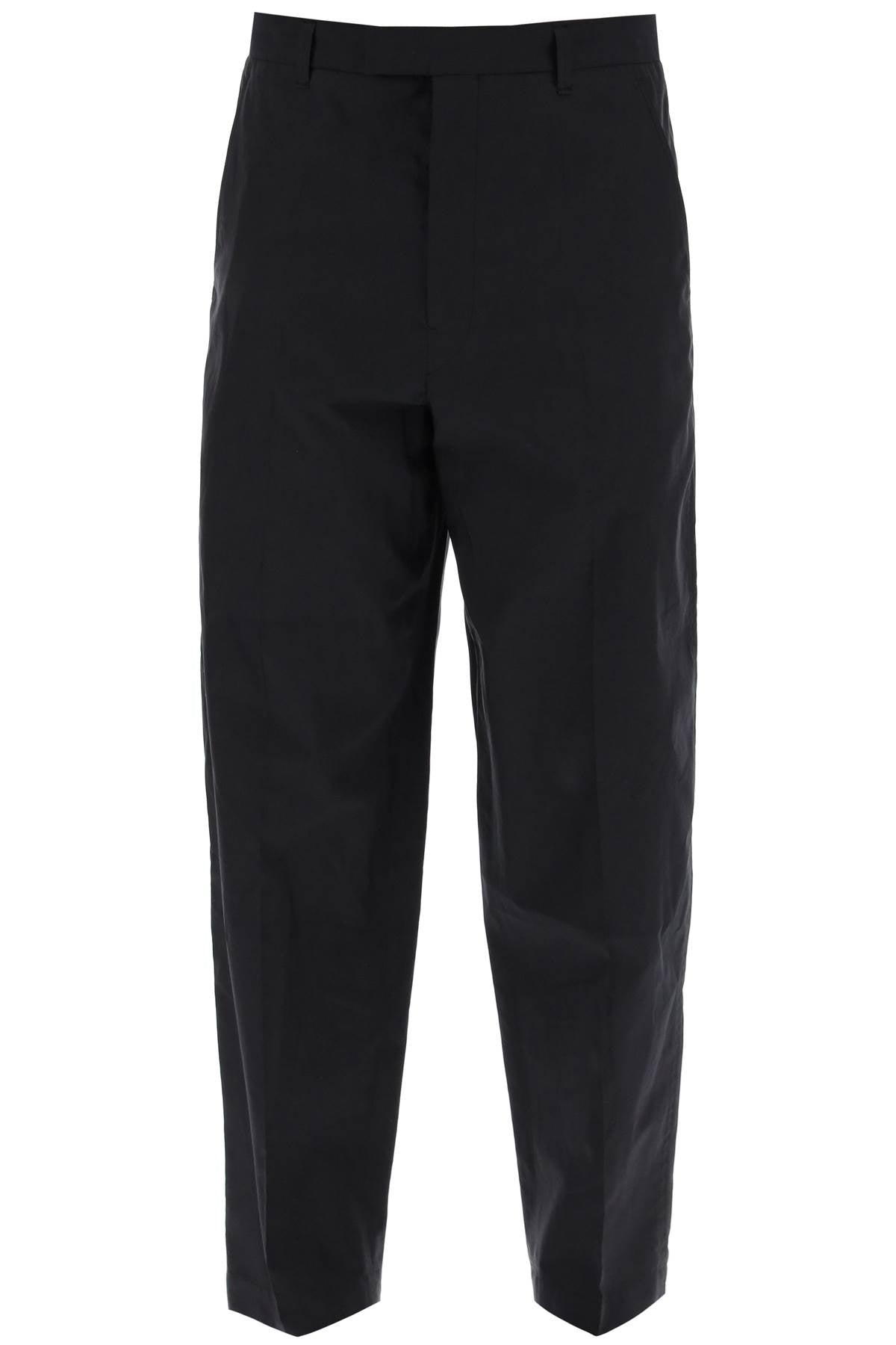 Lemaire cotton and silk carrot pants for men-0
