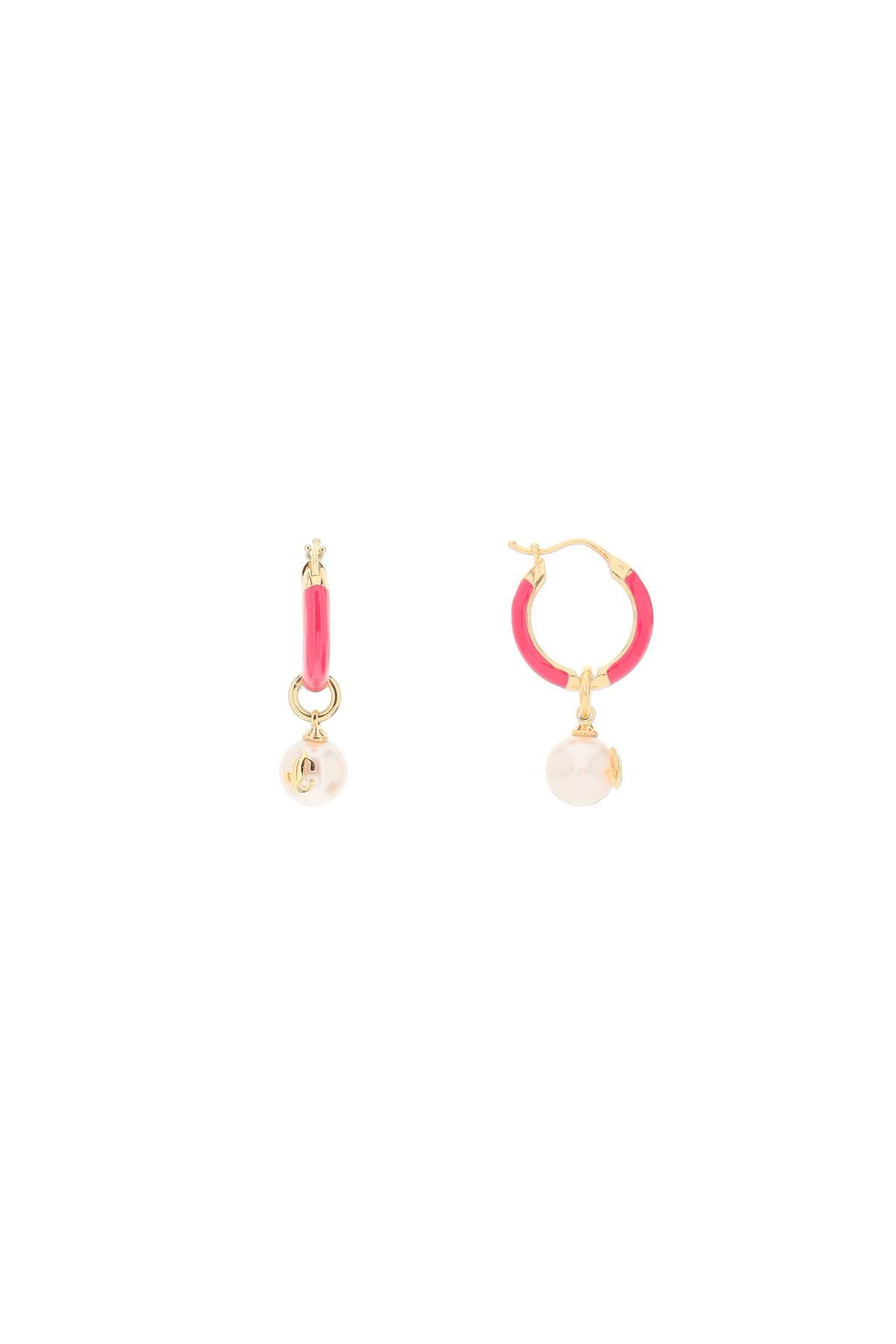Jimmy choo hoop earrings with pearls-1