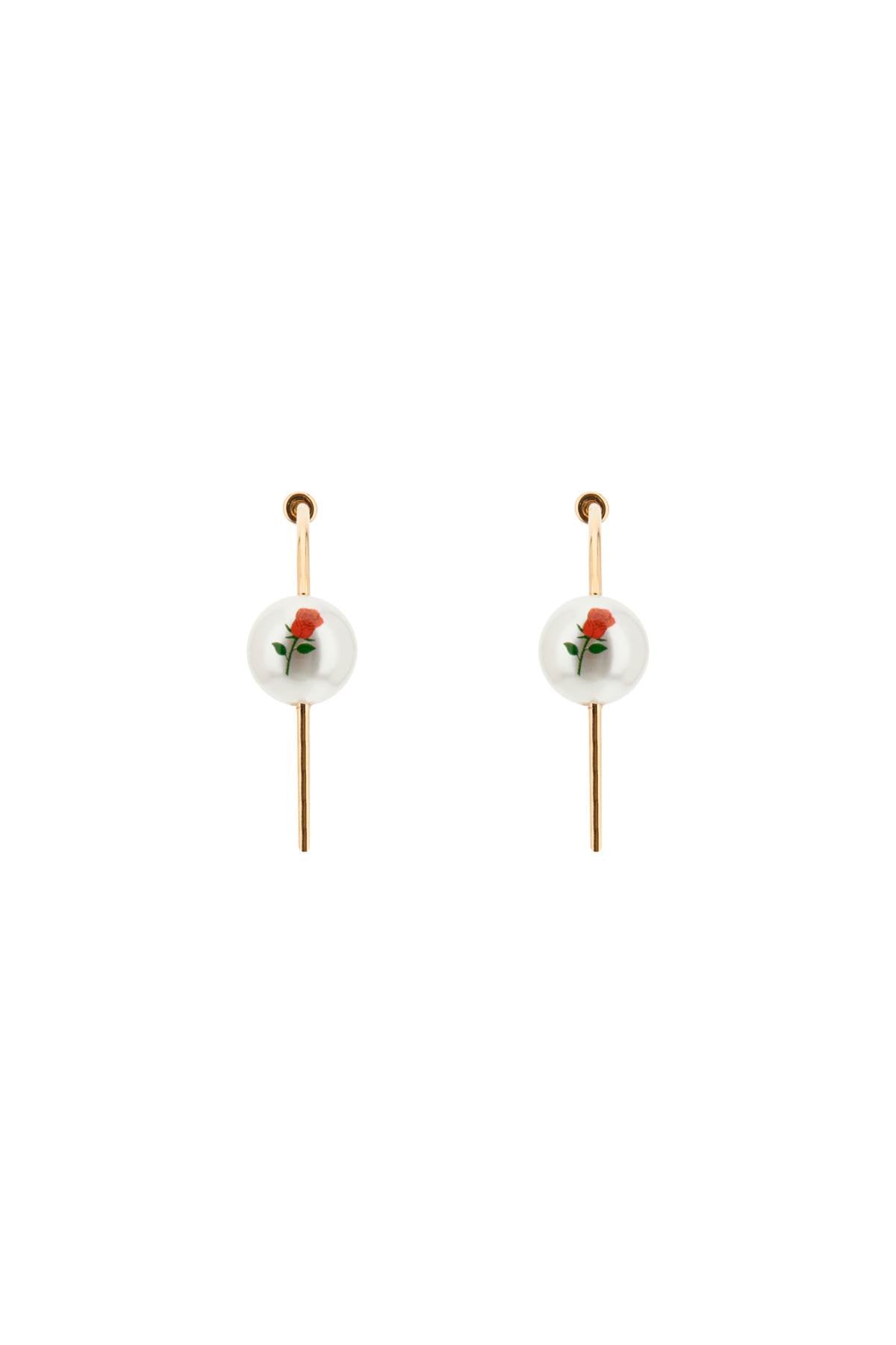 Saf safu 'pearl & roses' hoop earrings-0
