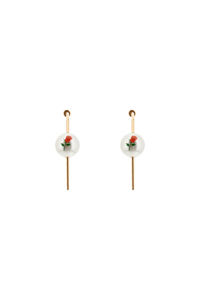 Saf safu 'pearl & roses' hoop earrings-0