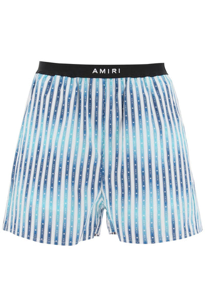 Amiri striped poplin shorts-0