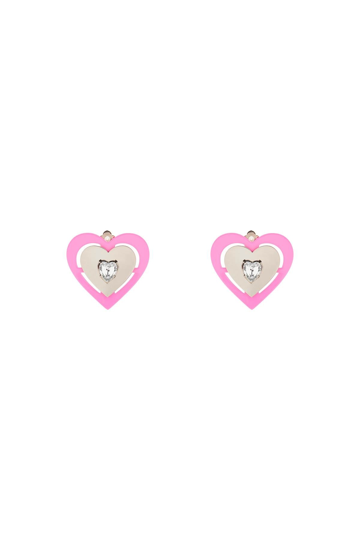 Saf safu 'pink neon heart' clip-on earrings-0