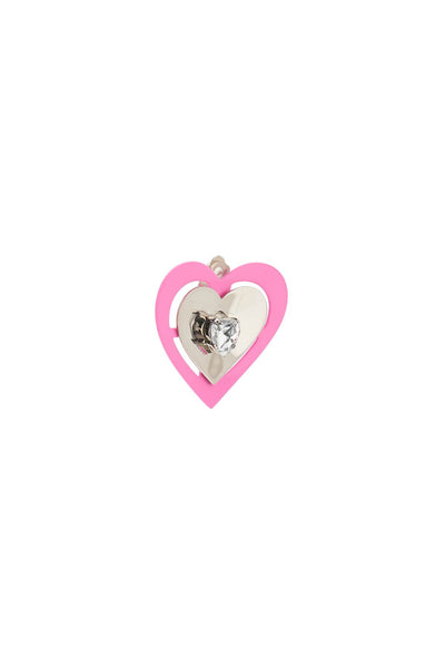 Saf safu 'pink neon heart' clip-on earrings-2