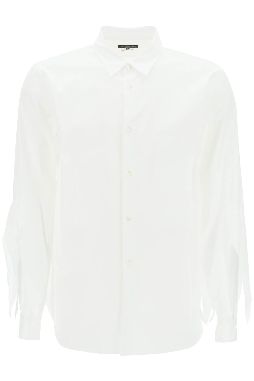 Comme des garcons homme plus spiked frayed-sleeved shirt-0