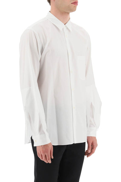 Comme des garcons homme plus spiked frayed-sleeved shirt-1