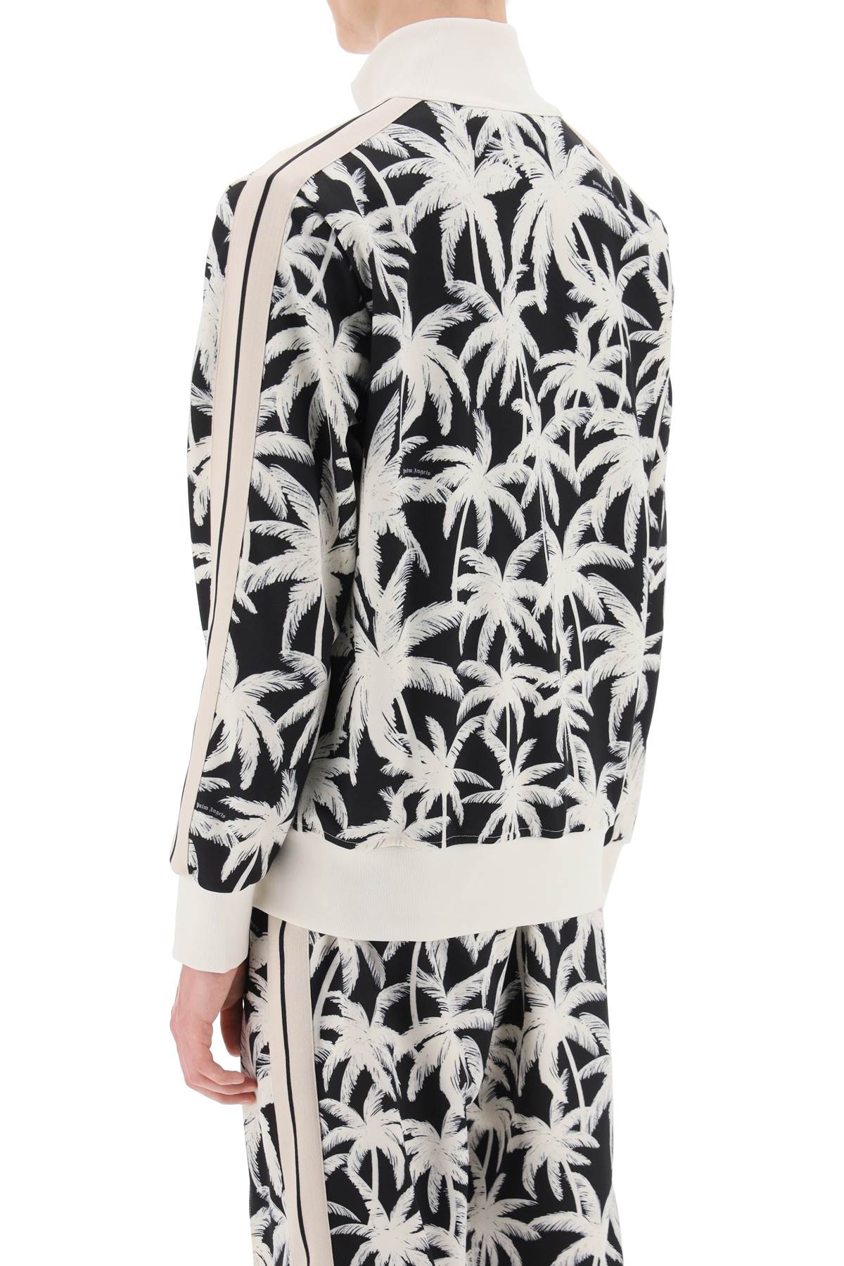 Palm angels zip-up sweatshirt with palms print-2