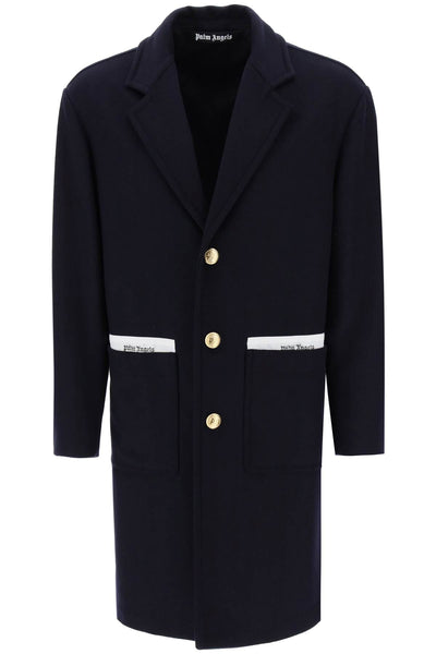 Palm angels sartorial tape wool cashmere coat-0