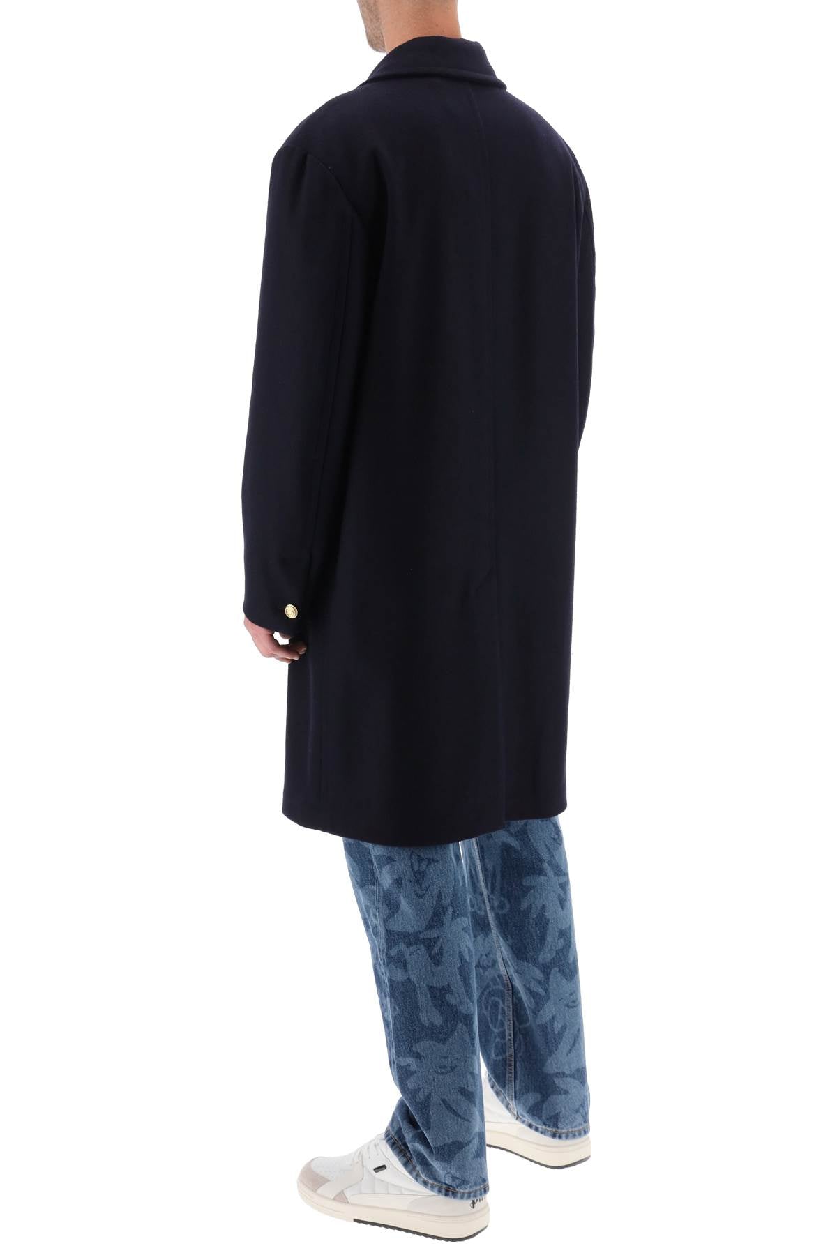 Palm angels sartorial tape wool cashmere coat-2