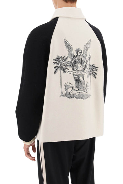 Palm angels wool varsity jacket with embroidery-2