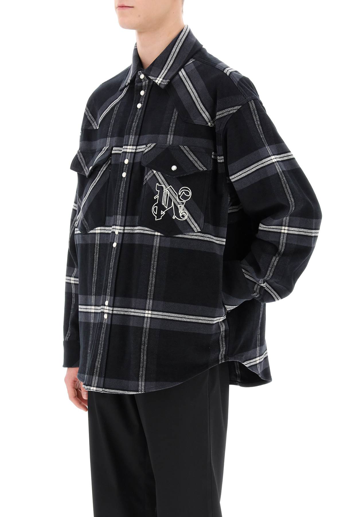 Palm angels check flannel overshirt-3