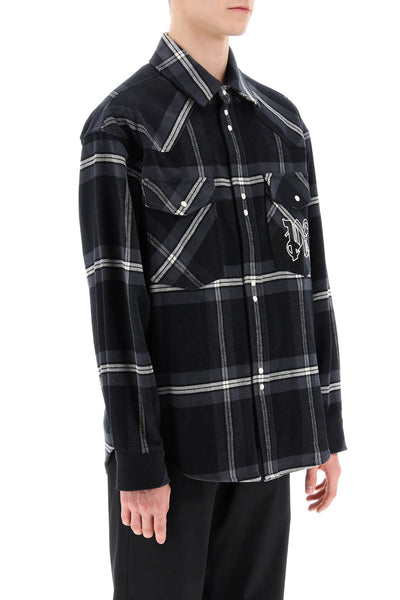 Palm angels check flannel overshirt-1