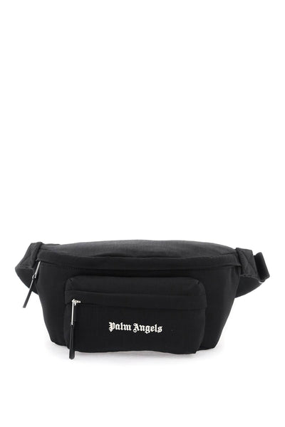 Palm angels canvas waist bag with embroidered logo.-0