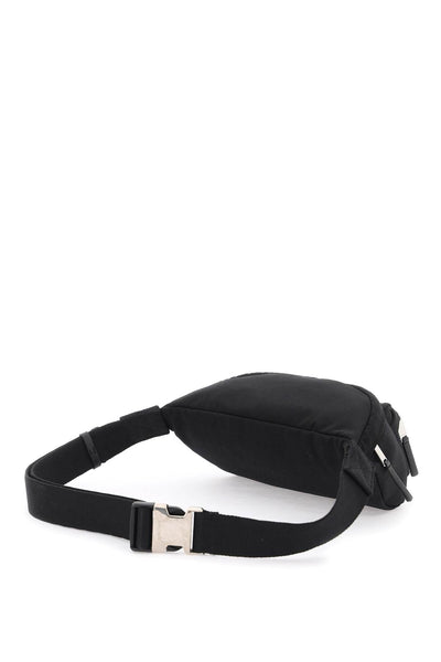 Palm angels canvas waist bag with embroidered logo.-1