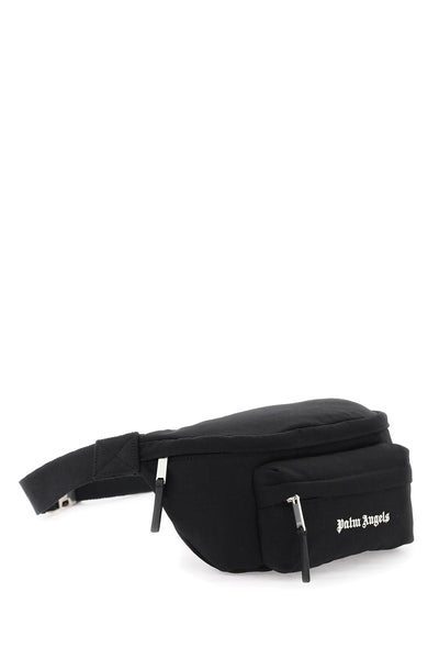 Palm angels canvas waist bag with embroidered logo.-2
