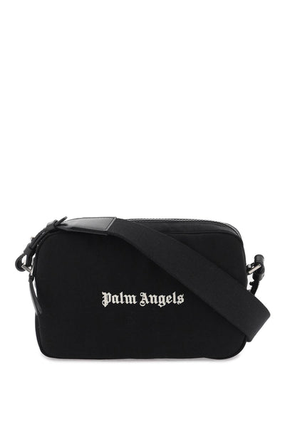 Palm angels camera bag con logo ricamato-0