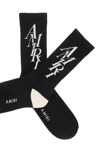 Amiri stack logo socks-2