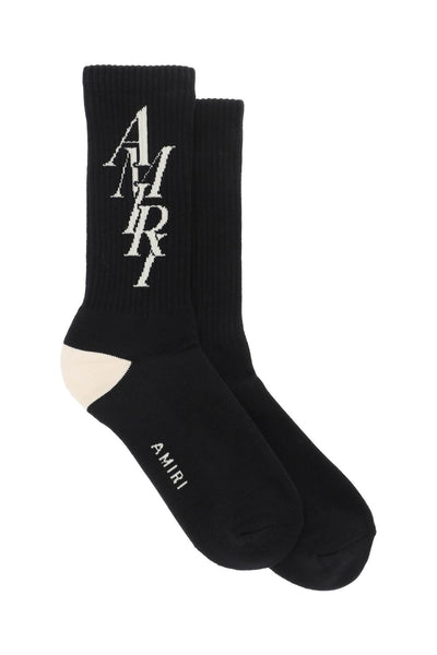 Amiri stack logo socks-0