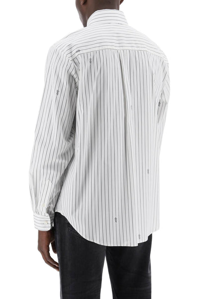 Amiri striped shirt with staggered logo-2