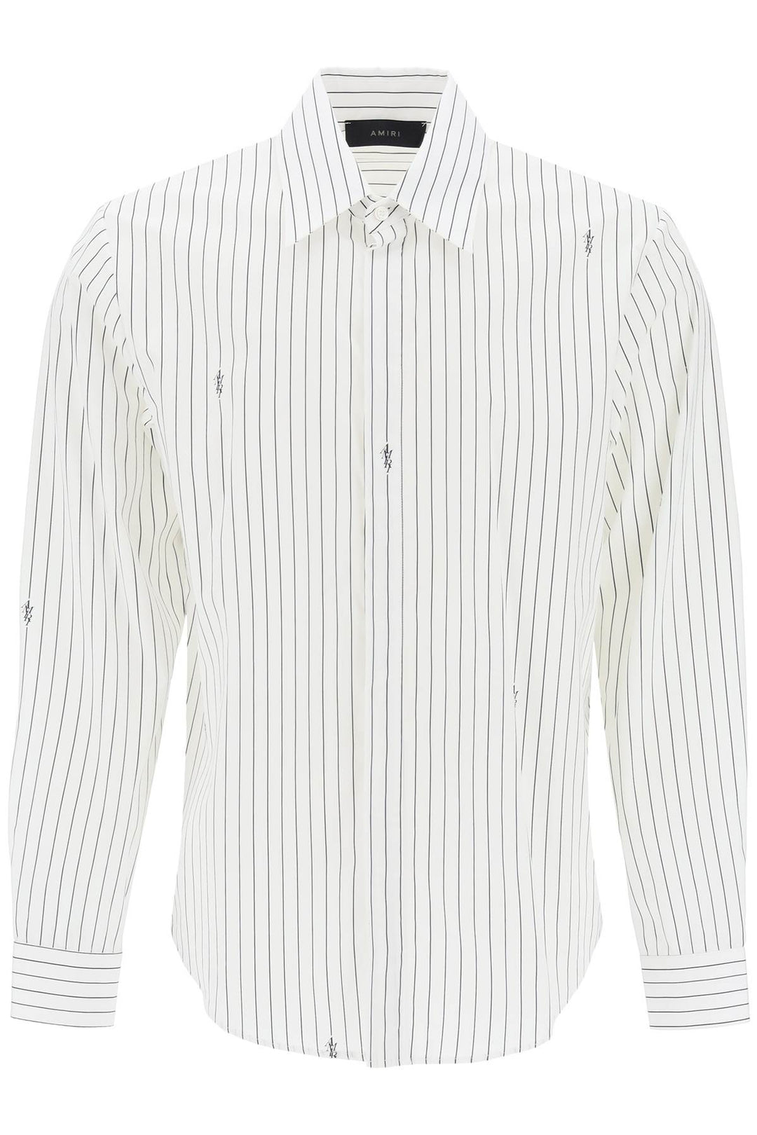 Amiri striped shirt with staggered logo-0