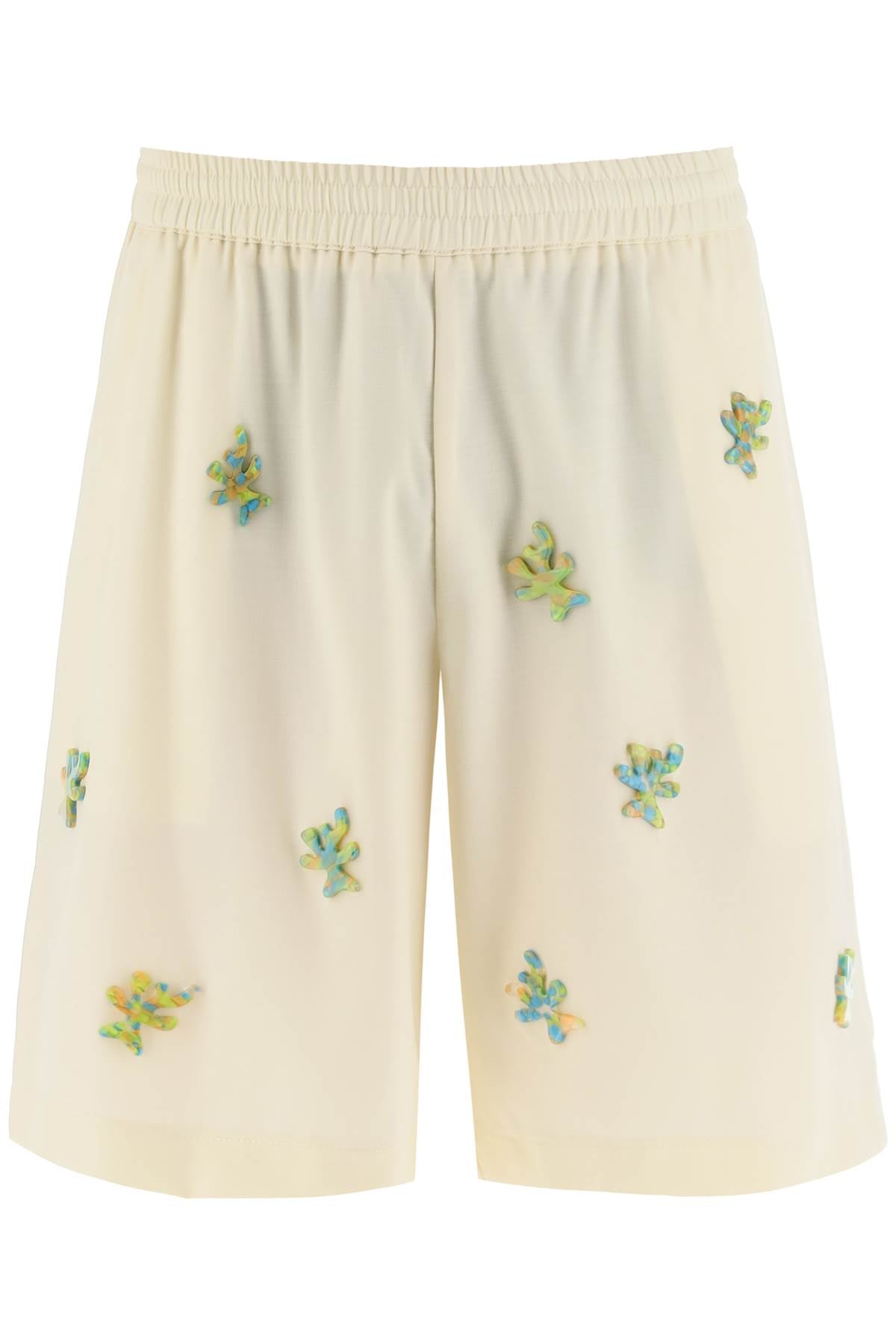 Bonsai applique wool shorts-0