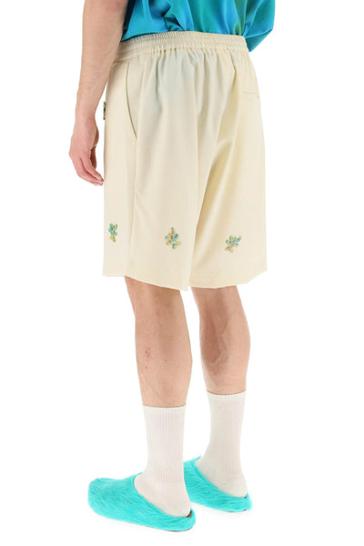 Bonsai applique wool shorts-2