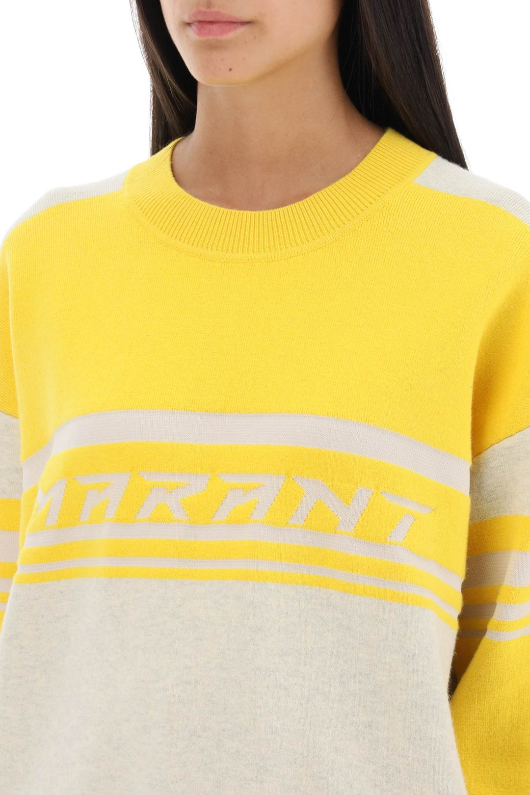 Isabel marant etoile 'callie' jacquard logo sweater-3
