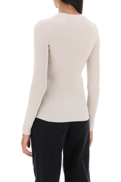 Isabel marant 'zana' cut-out sweater in ribbed knit-2