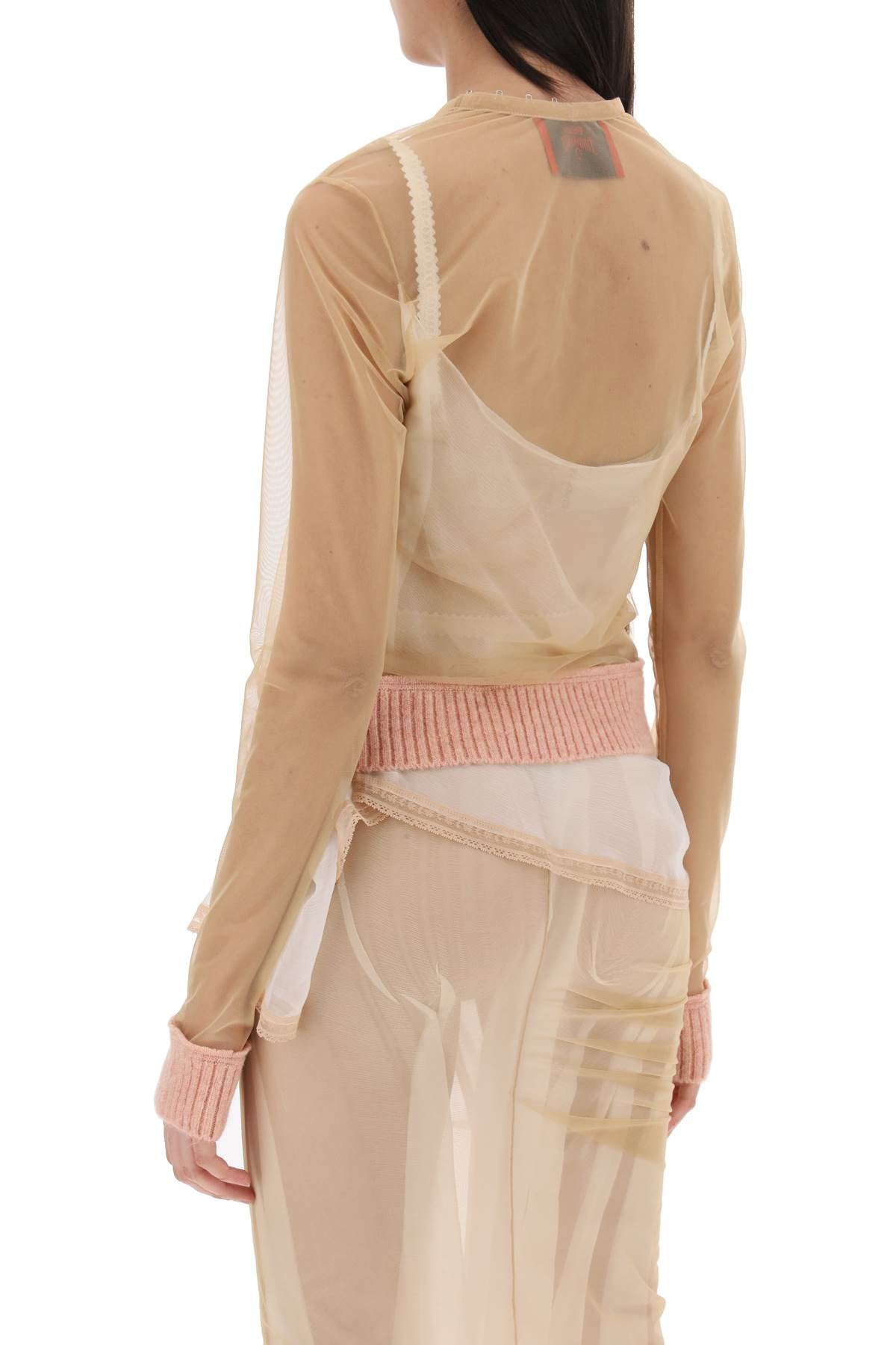 Dilara findikoglu transparent long-sleeved top for a stylish-2