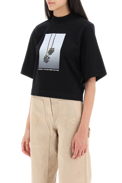 Palm angels boxy t-shirt with print-3