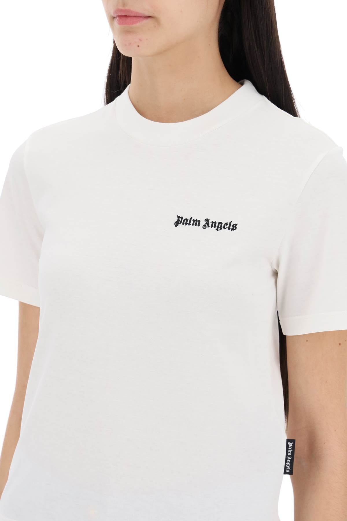 Palm angels "round-neck t-shirt with embroidered-3