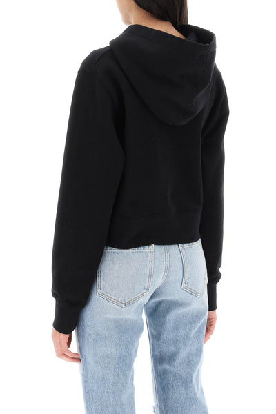 Palm angels cropped hoodie with monogram embroidery-2