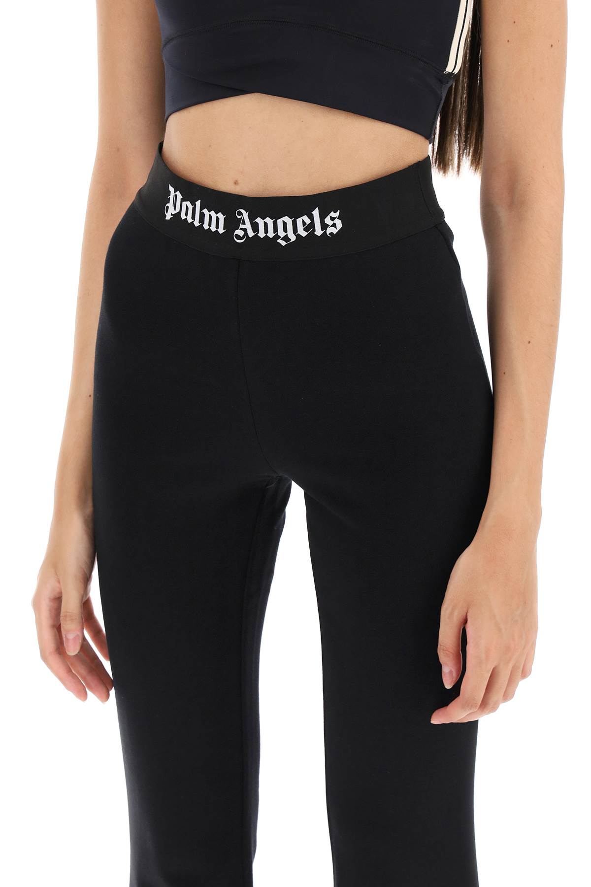 Palm angels flared joggers with logoed waistband-3