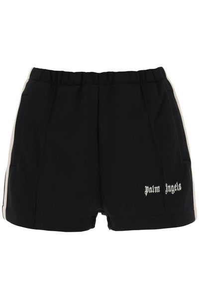 Palm angels track shorts with contrast bands-0