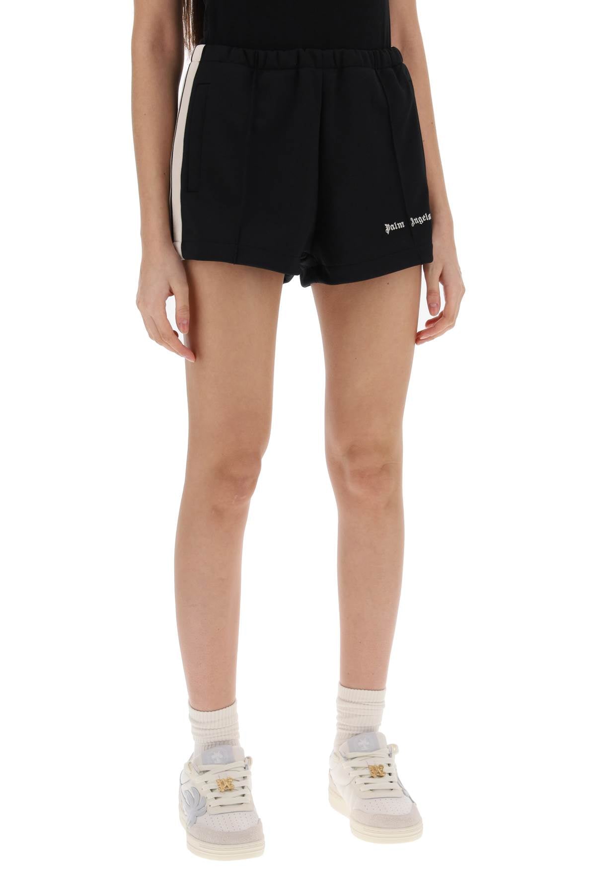 Palm angels track shorts with contrast bands-1