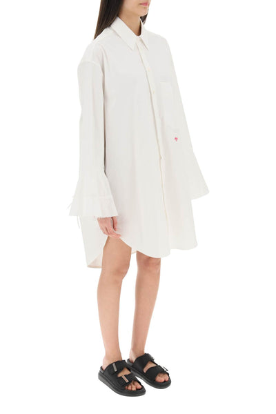 Palm angels shirt dress with bell sleeves-1