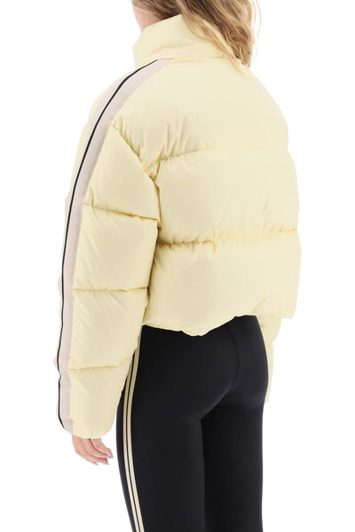 Palm angels cropped puffer jacket with bands on sleeves-2