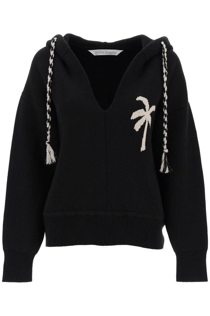 Palm angels palm knitted hoodie-0