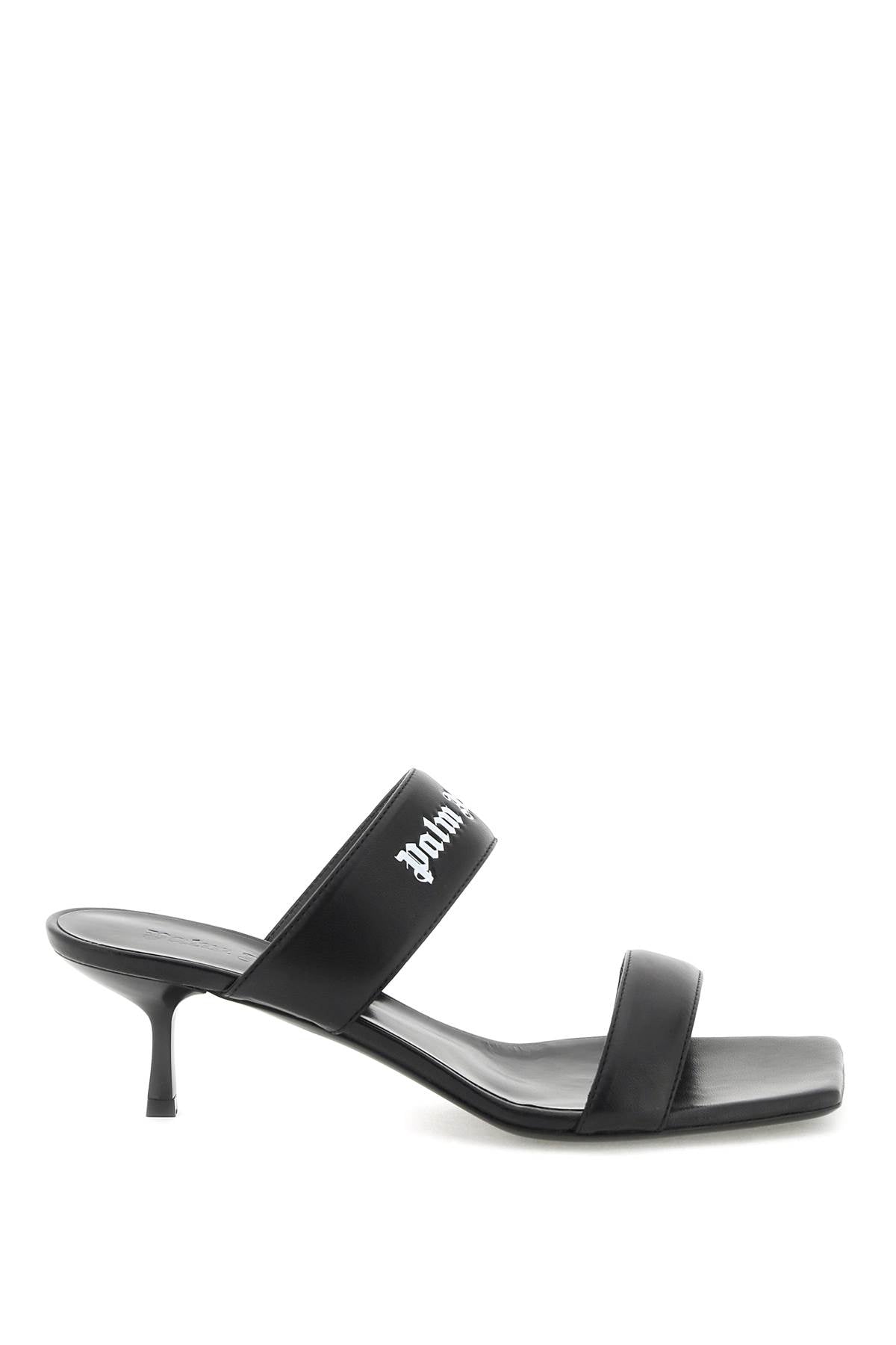 Palm angels leather mules with logo-0