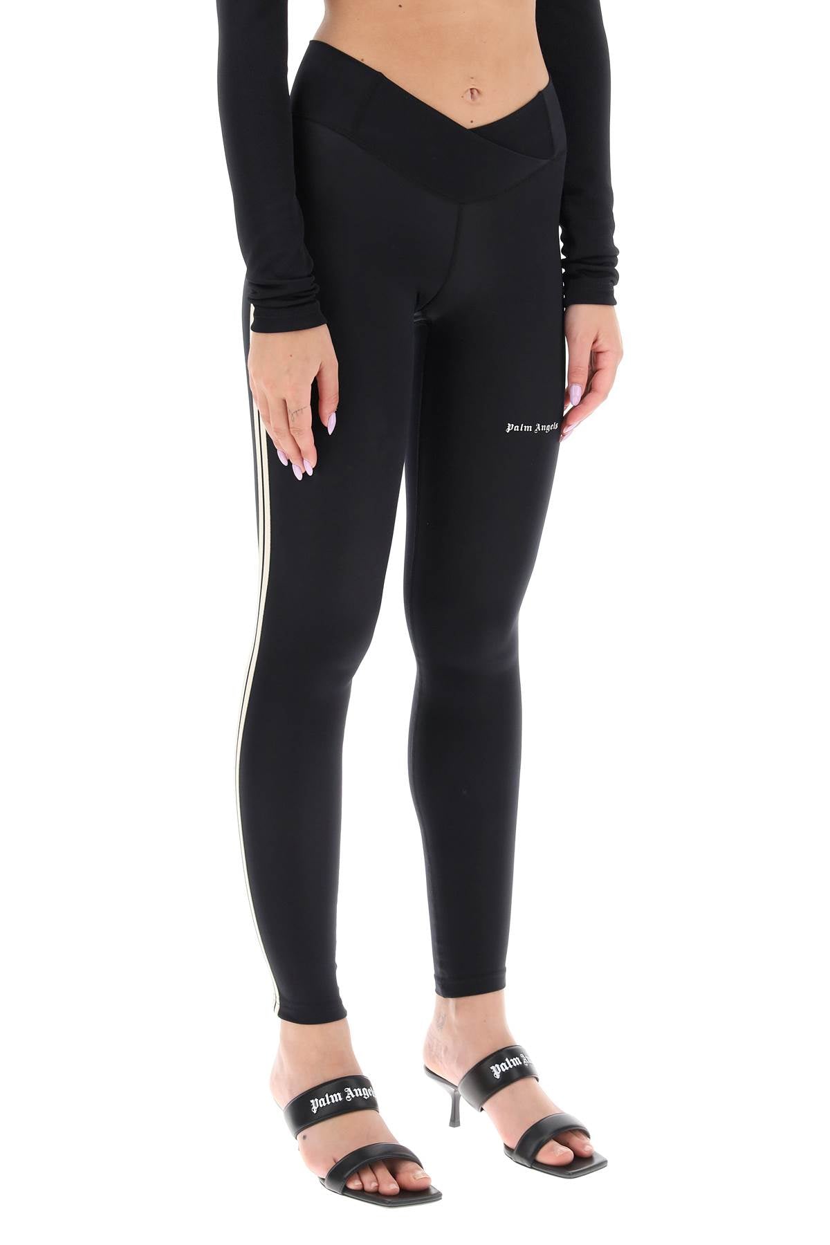 Palm angels leggings with contrasting side bands-1