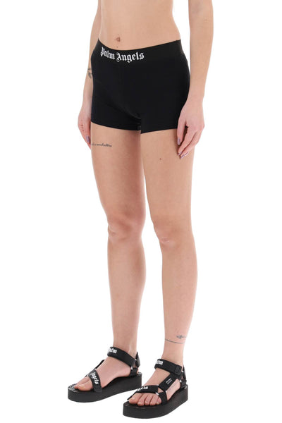 Palm angels sporty shorts with branded stripe-3