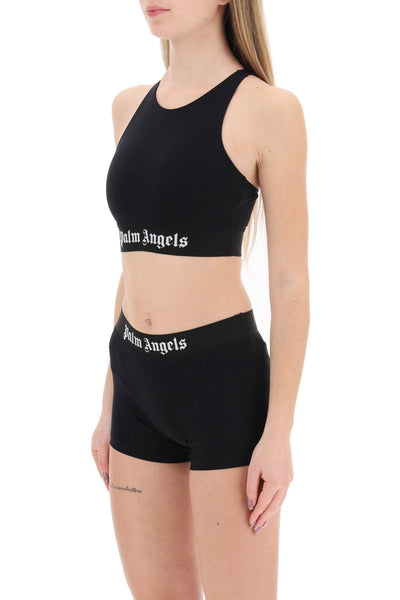 Palm angels "sport bra with branded band"-3