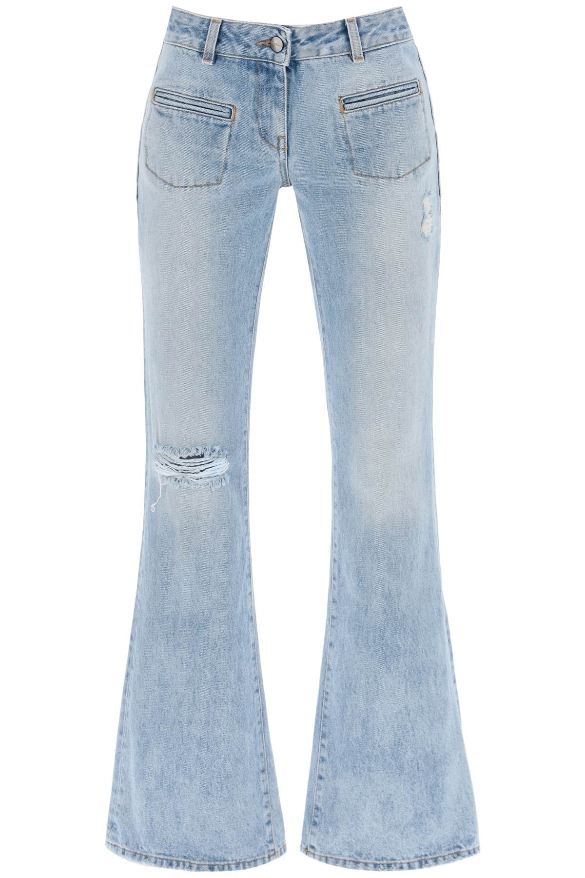 Palm angels low-rise waist bootcut jeans-0