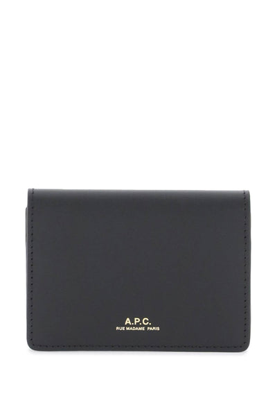 A.p.c. leather stefan card holder-0
